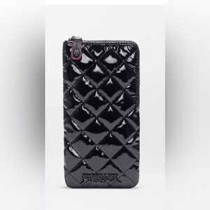 MZ Wallace Black Lacquer Zip Sunglass Case NWT